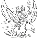 coloriage Zeus pour enfant a imprimer gratuit