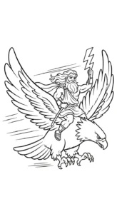 coloriage Zeus pour enfant a imprimer gratuit