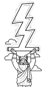 coloriage Zeus gratuit a imprimer