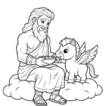 coloriage Zeus à imprimer gratuit