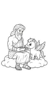 coloriage Zeus à imprimer gratuit