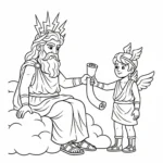 coloriage Zeus pour enfants a imprimer