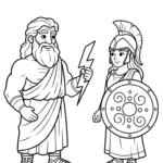 coloriage Zeus à imprimer gratuit