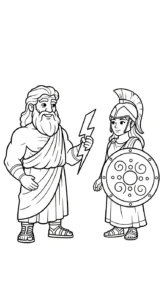 coloriage Zeus à imprimer gratuit