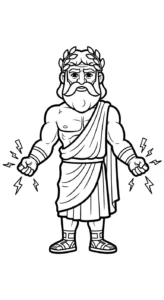 coloriage Zeus a dessiner et imprimer