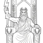 coloriage Zeus gratuit en ligne