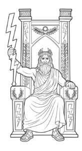 coloriage Zeus gratuit en ligne
