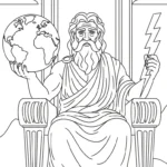 coloriage Zeus pour enfant