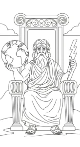 coloriage Zeus pour enfant