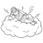 télécharger coloriage Zeus gratuit