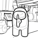 coloriage Among Us a colorier en ligne gratuitement