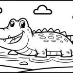 coloriage Crocodile a dessiner en ligne