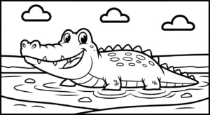 coloriage Crocodile a dessiner en ligne