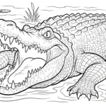 coloriage Crocodile à imprimer