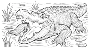 coloriage Crocodile à imprimer