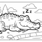 imprimer coloriage Crocodile pour enfant