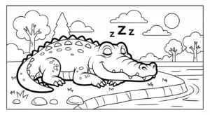 imprimer coloriage Crocodile pour enfant