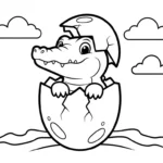 coloriage Crocodile à imprimer a4