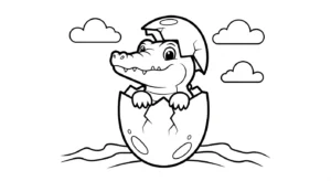 coloriage Crocodile à imprimer a4