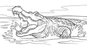 coloriage Crocodile gratuit en ligne
