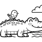 coloriage Crocodile à imprimer