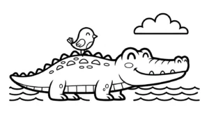 coloriage Crocodile à imprimer