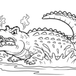 coloriage Crocodile à imprimer