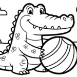 imprimer coloriage Crocodile pour enfant