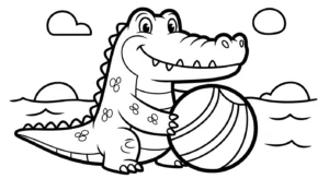 imprimer coloriage Crocodile pour enfant