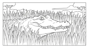 coloriage Crocodile a imprimer gratuit