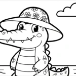 coloriage Crocodile à imprimer pour enfant de 8 ans