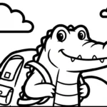 coloriage Crocodile pour enfants à télécharger