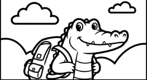 coloriage Crocodile pour enfants à télécharger