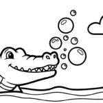 coloriage Crocodile pour enfant à imprimer