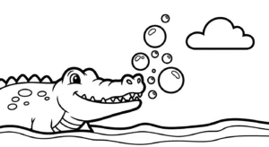 coloriage Crocodile pour enfant à imprimer