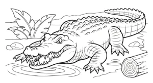 coloriage Crocodile pour enfants à télécharger