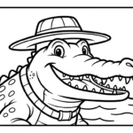 coloriage Crocodile à imprimer pour enfant de 12 ans