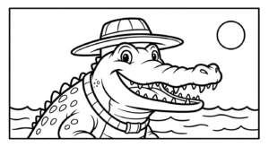 coloriage Crocodile à imprimer pour enfant de 12 ans
