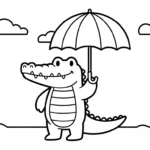coloriage Crocodile à imprimer pour enfant de 7 ans