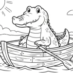 coloriage Crocodile a telecharger