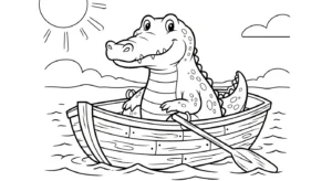 coloriage Crocodile a telecharger
