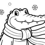 coloriage Crocodile et decoupage a imprimer gratuit