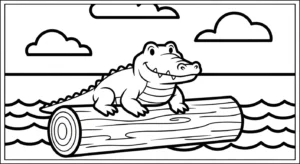 coloriage Crocodile pour primaire