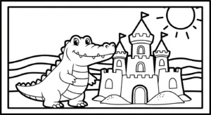 coloriage Crocodile à imprimer pour enfants