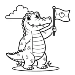 coloriage Crocodile pour bebe a imprimer