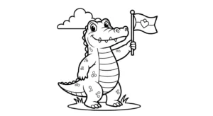 coloriage Crocodile pour bebe a imprimer