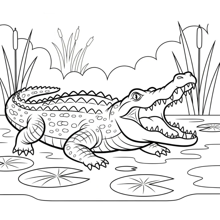 Tranh tô màu Crocodile