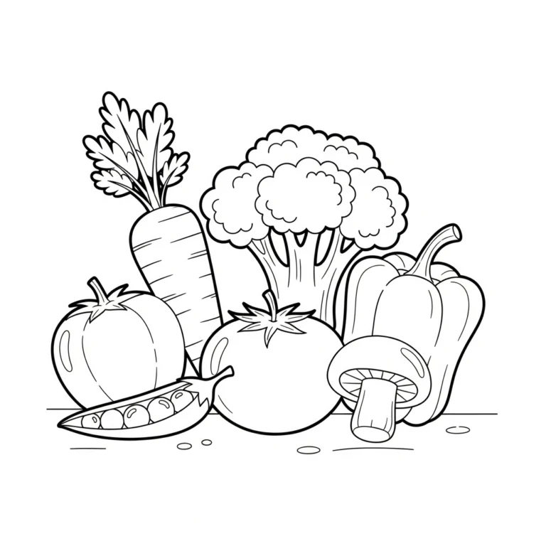 Tranh tô màu Légumes