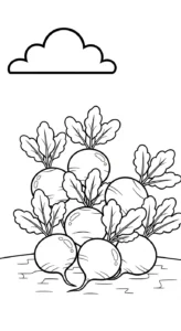 coloriage Legumes gratuit à imprimer