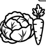 coloriage Legumes pour enfant de 4 ans